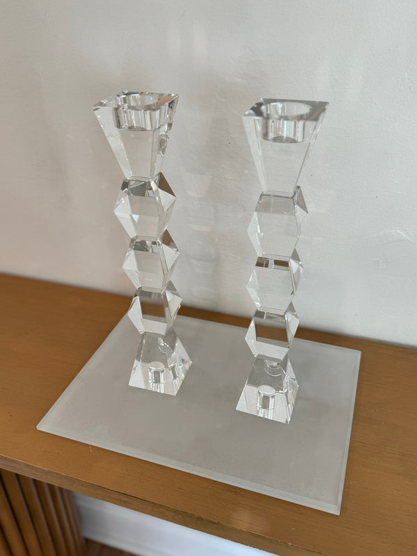 14” Rhombus Tealight Compatible Candlesticks