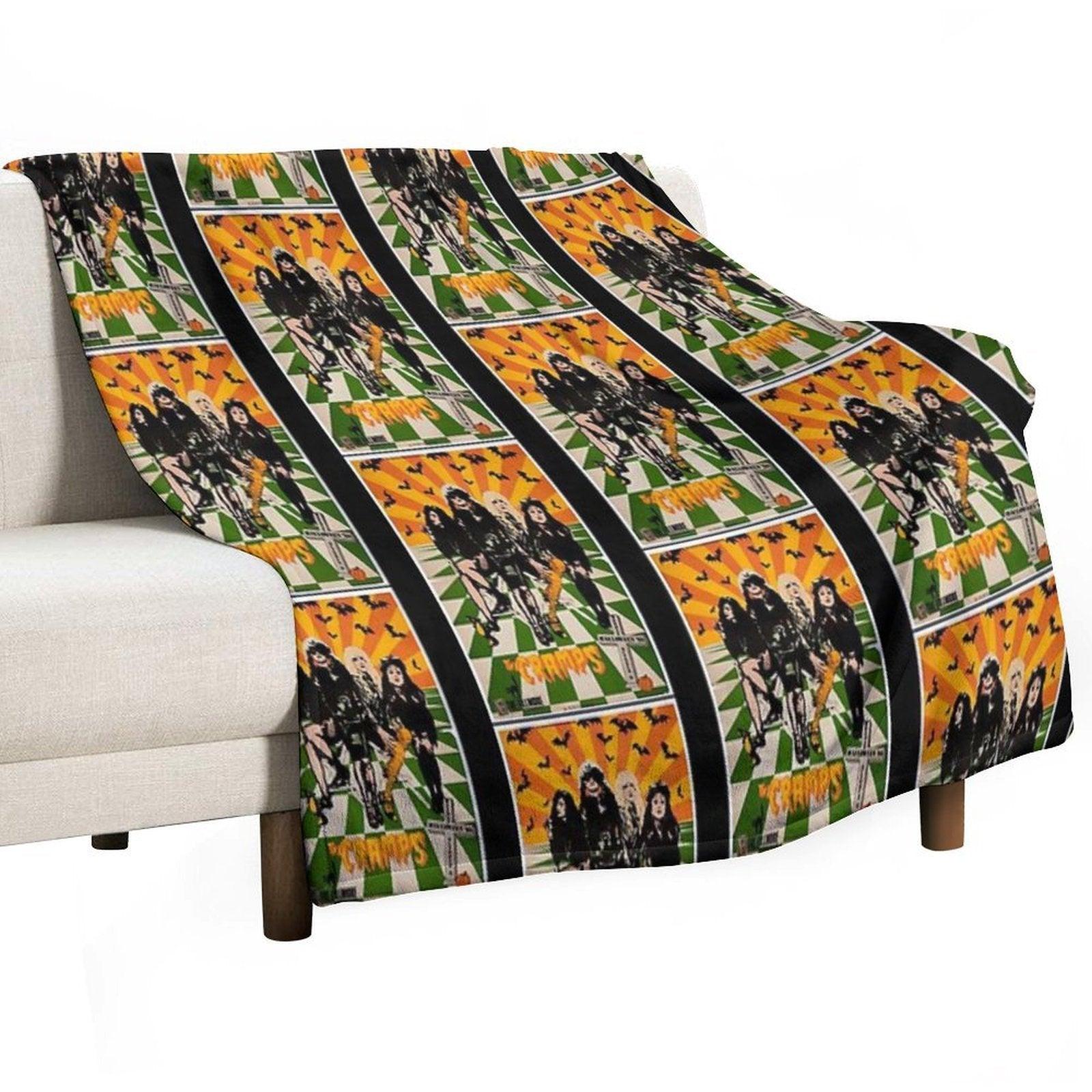 The Cramp's Halloween Throw Blanket