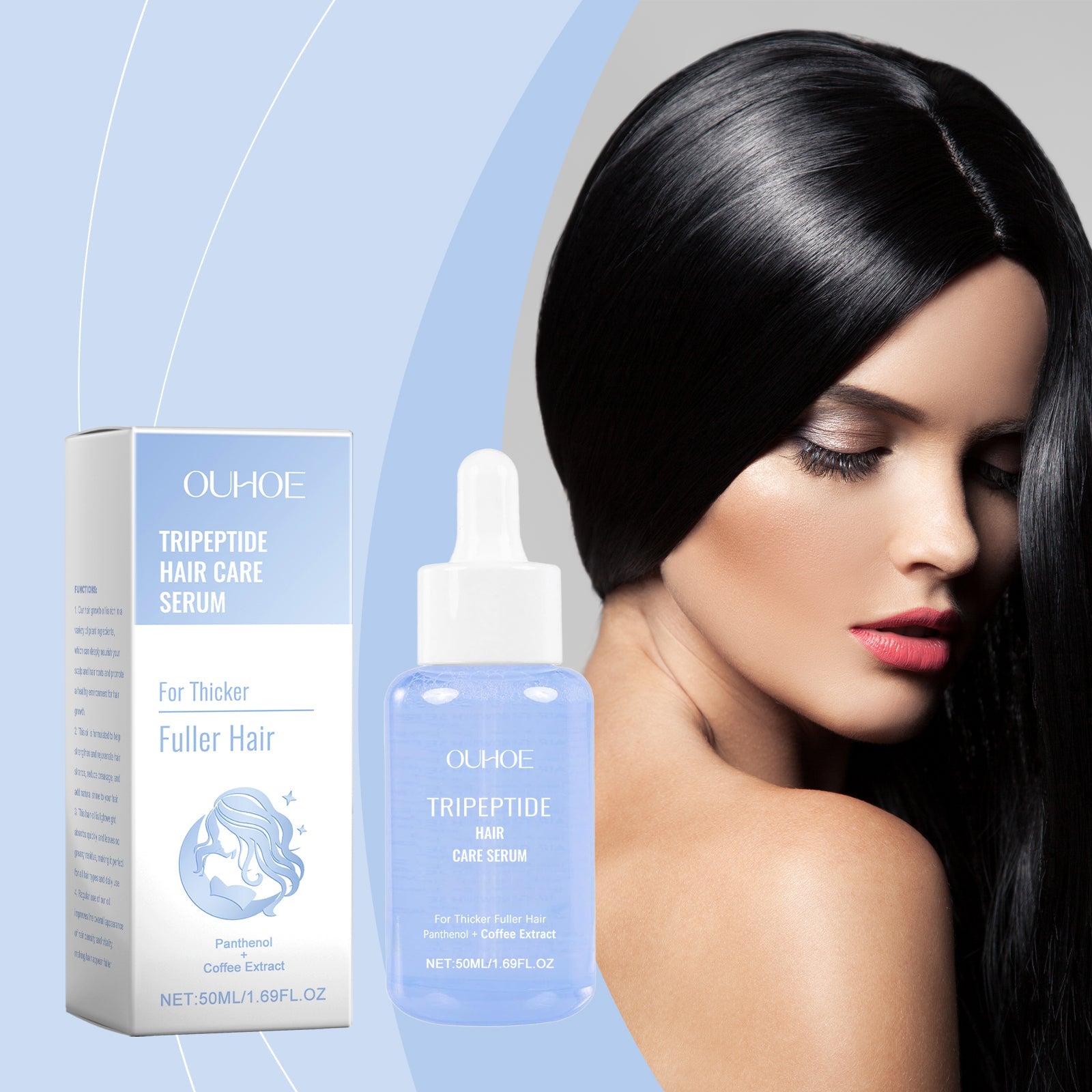 Tripeptide Hair Care Serum, Nourishes, Strengthens, Softeners And Improves Frizzy Hair