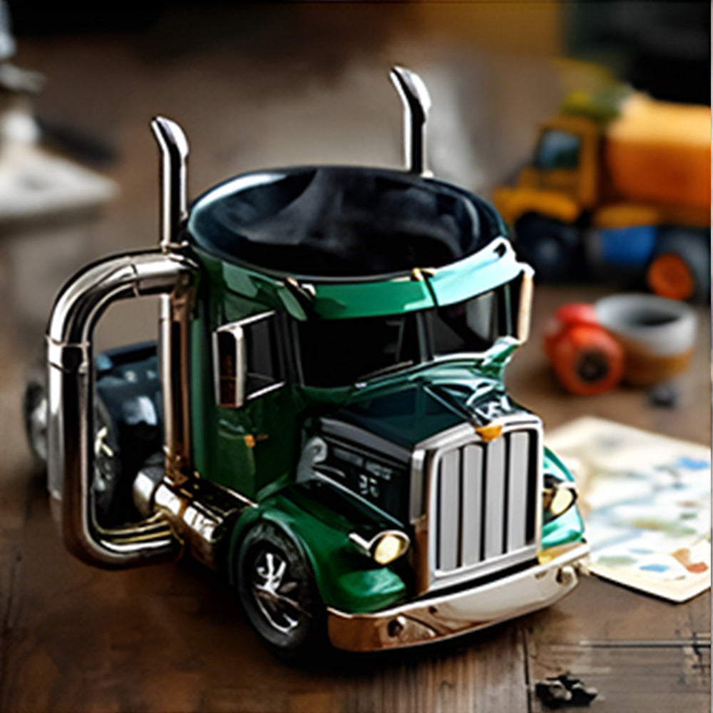 Semi Truck Coffee Mugs Handmade Home Semi Truck Coffee Cup Mugs