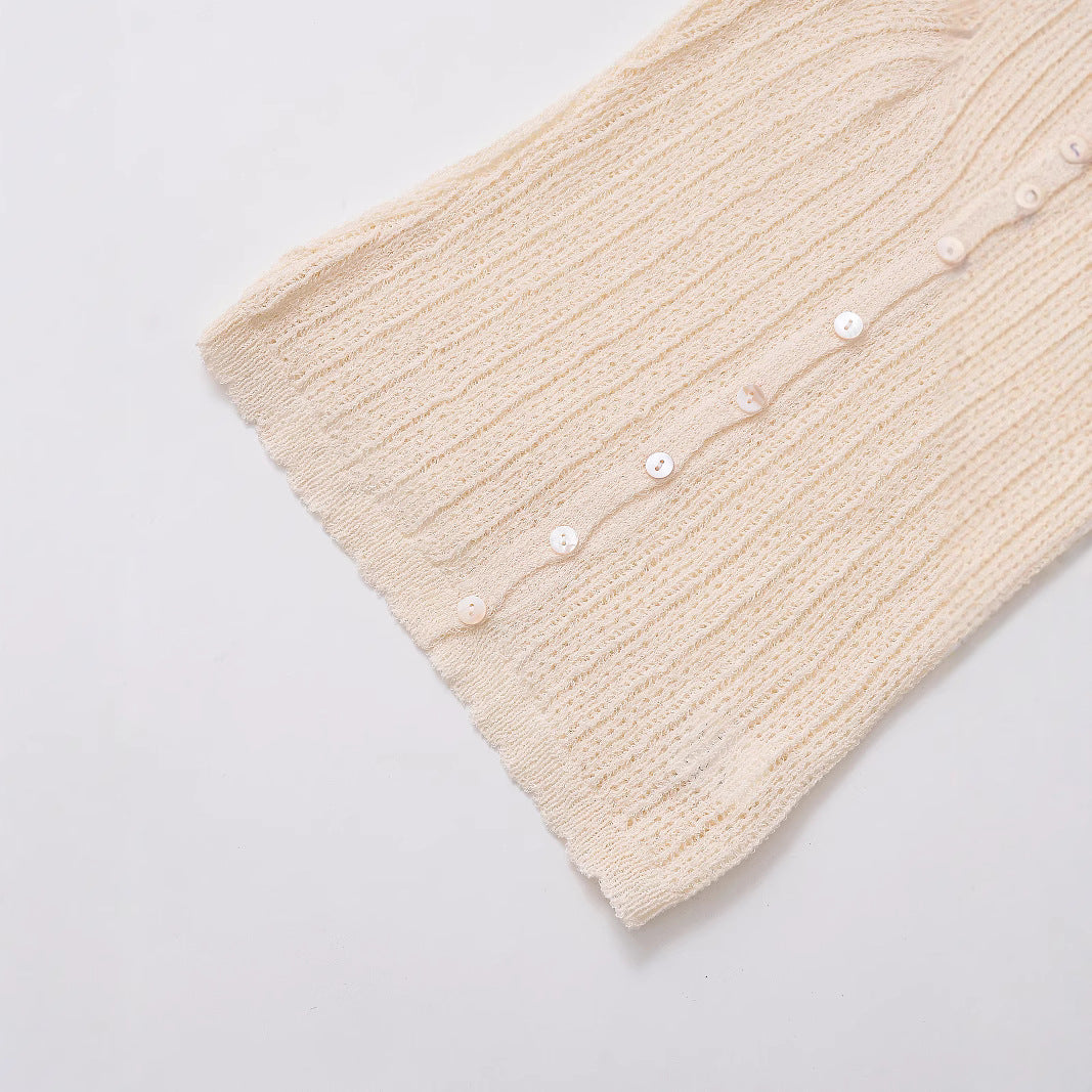 Spring New Style Round Neck Solid Color Loose Knit Sweater