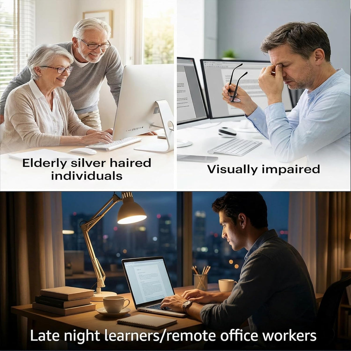 Large Print Backlit Keyboard for Seniors & Visually Impaired