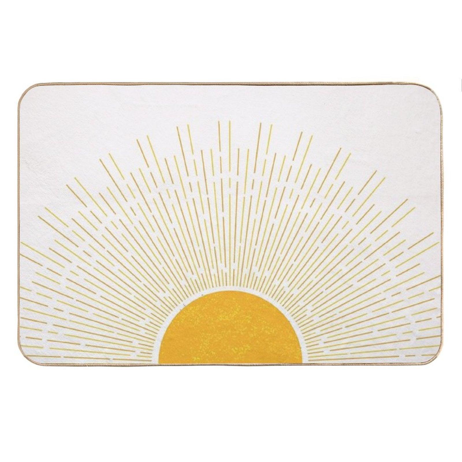 Sunrise Art, Retro Boho Sun Bath Mat