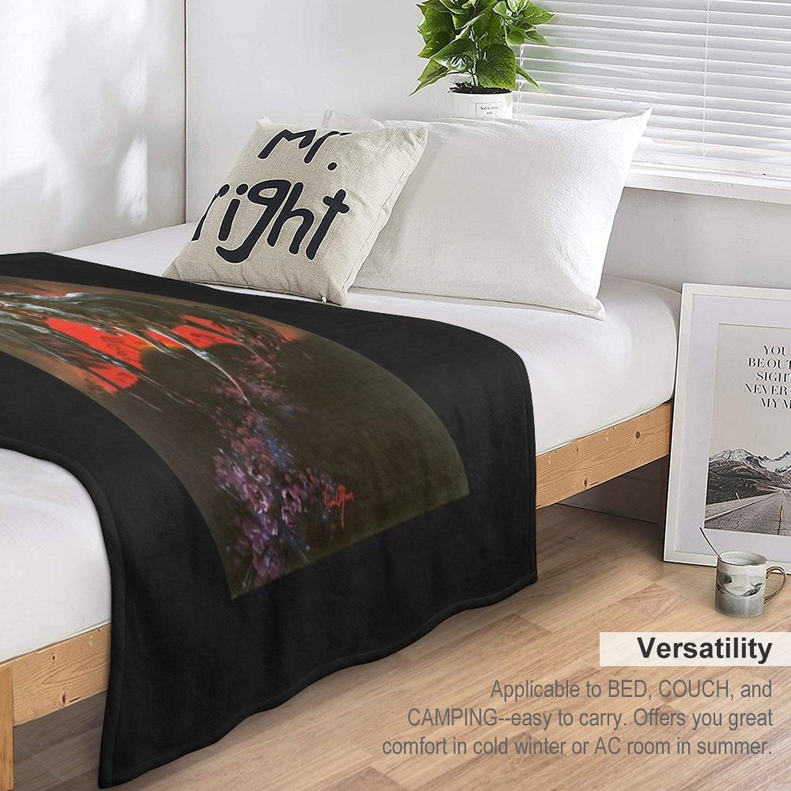 Dark Horses Throw Blanket