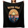 Water Polo Swim Sport Retro Water Polo Sustainable Throw Blanket
