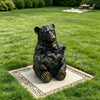 19'' Tall Mother Bear Hugging Cub Garden Statue