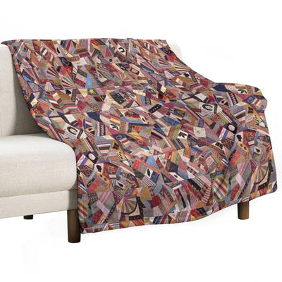 Patches of Joy A Crazy Quilt Design Stitching Together Memories A Crazy Quilt Design Compact Throw Blanket