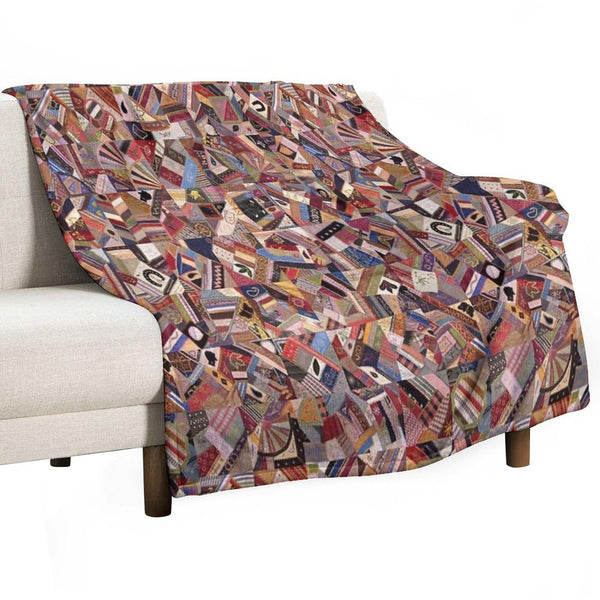 Patches of Joy A Crazy Quilt Design Stitching Together Memories A Crazy Quilt Design Compact Throw Blanket