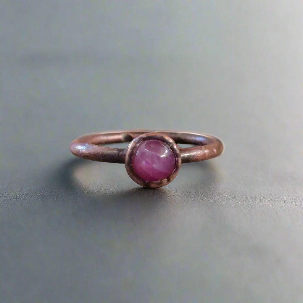 Copper Pink Sapphire Ring – Heart Centered Self Love | By Blackbird & Sage