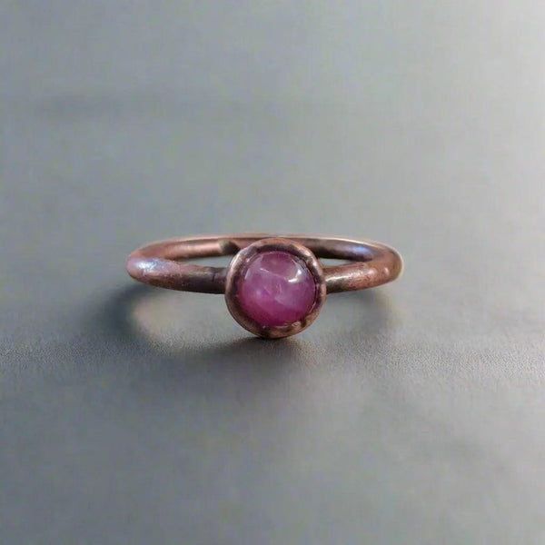 Copper Pink Sapphire Ring – Heart Centered Self Love | By Blackbird & Sage