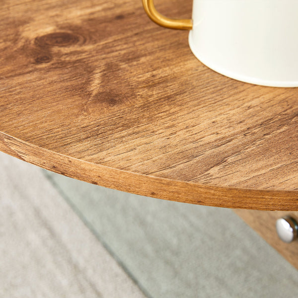 Elegant Coffee Table with Double Drawers and Transparent Glass Sides in MDF and Glass