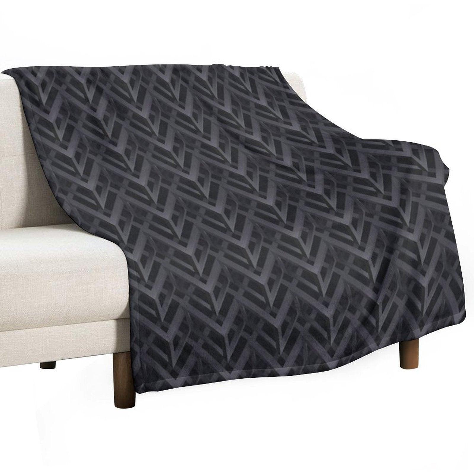 Abstract Pattern 3d Geometric Figures. Throw Blanket