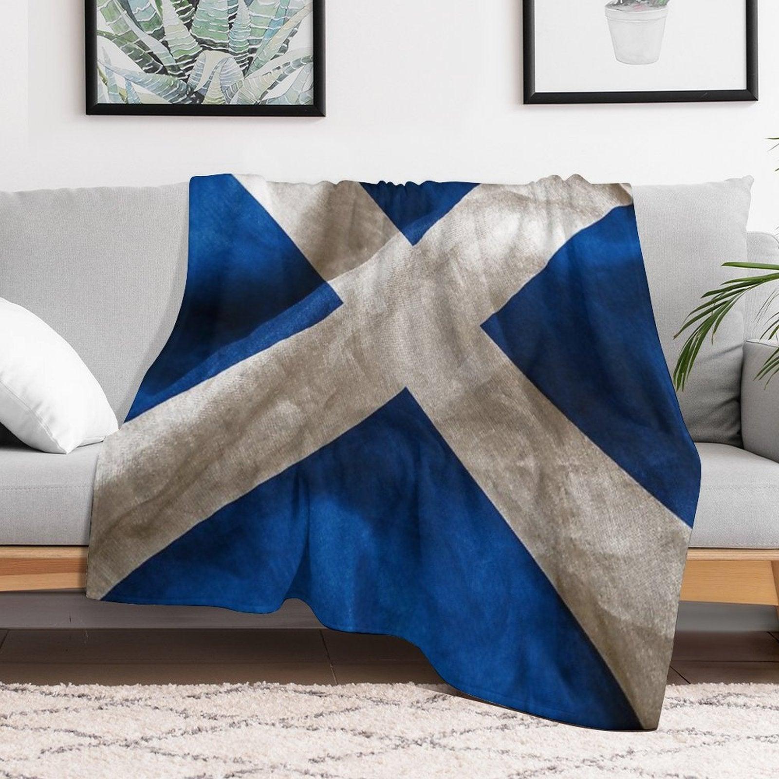 Scottish Flag Throw Blanket