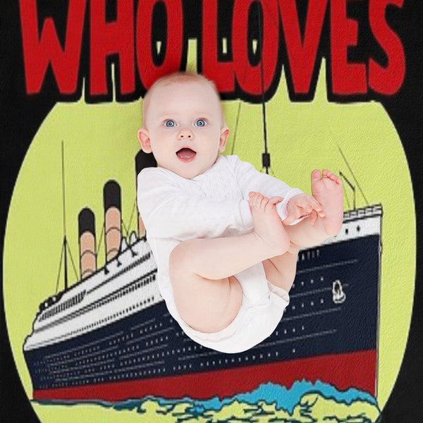 Just A Boy Who Loves Titanic Titanic Ship Lover Boys Kids Easy Care Throw Blanket