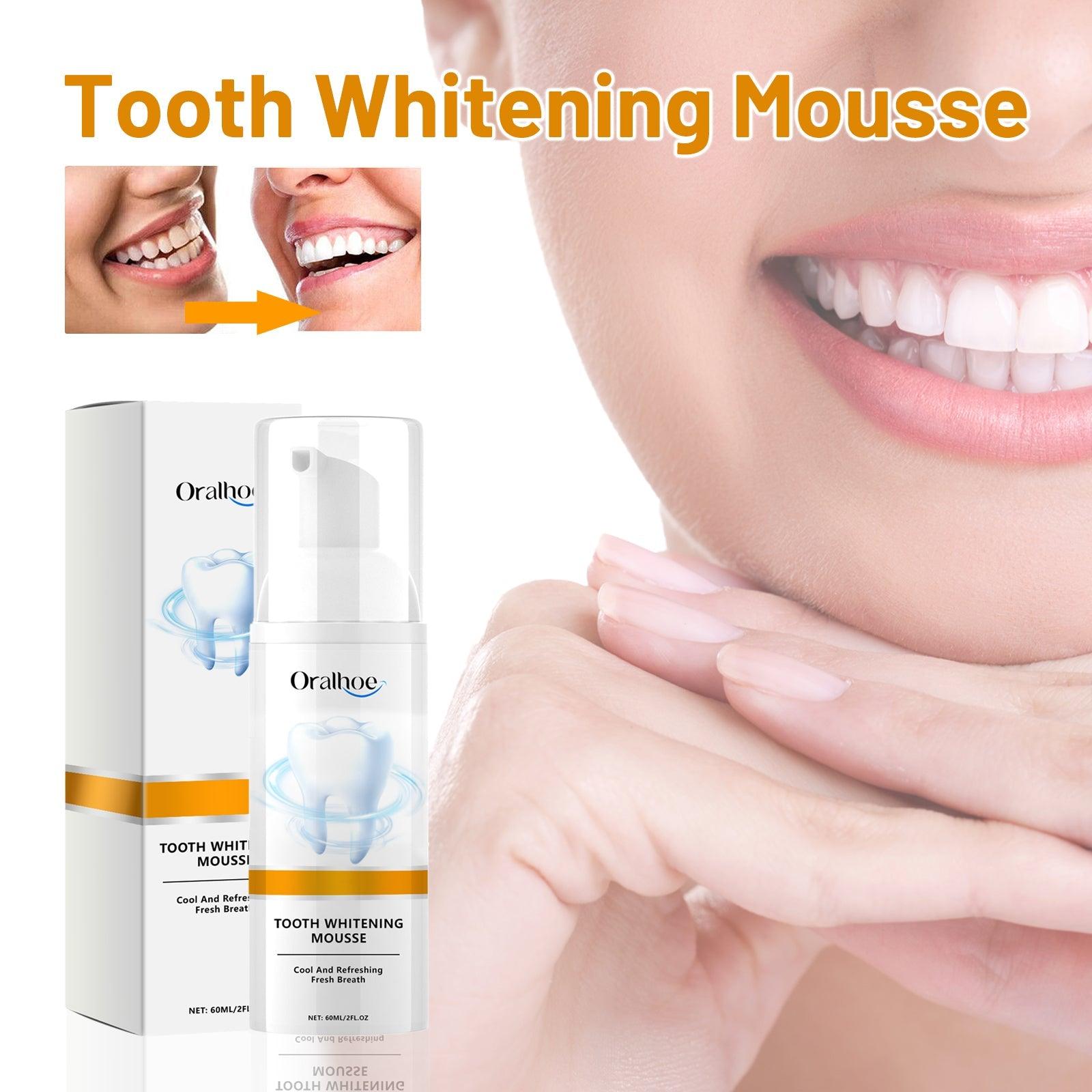 Tooth Whitening Mousse, Clean Teeth Whitening Teeth Care Gums Fresh Oral Care