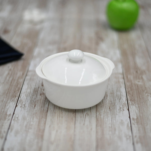 White Soup Cup With Lid 4.5
