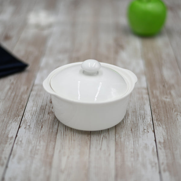 White Soup Cup With Lid 4.5