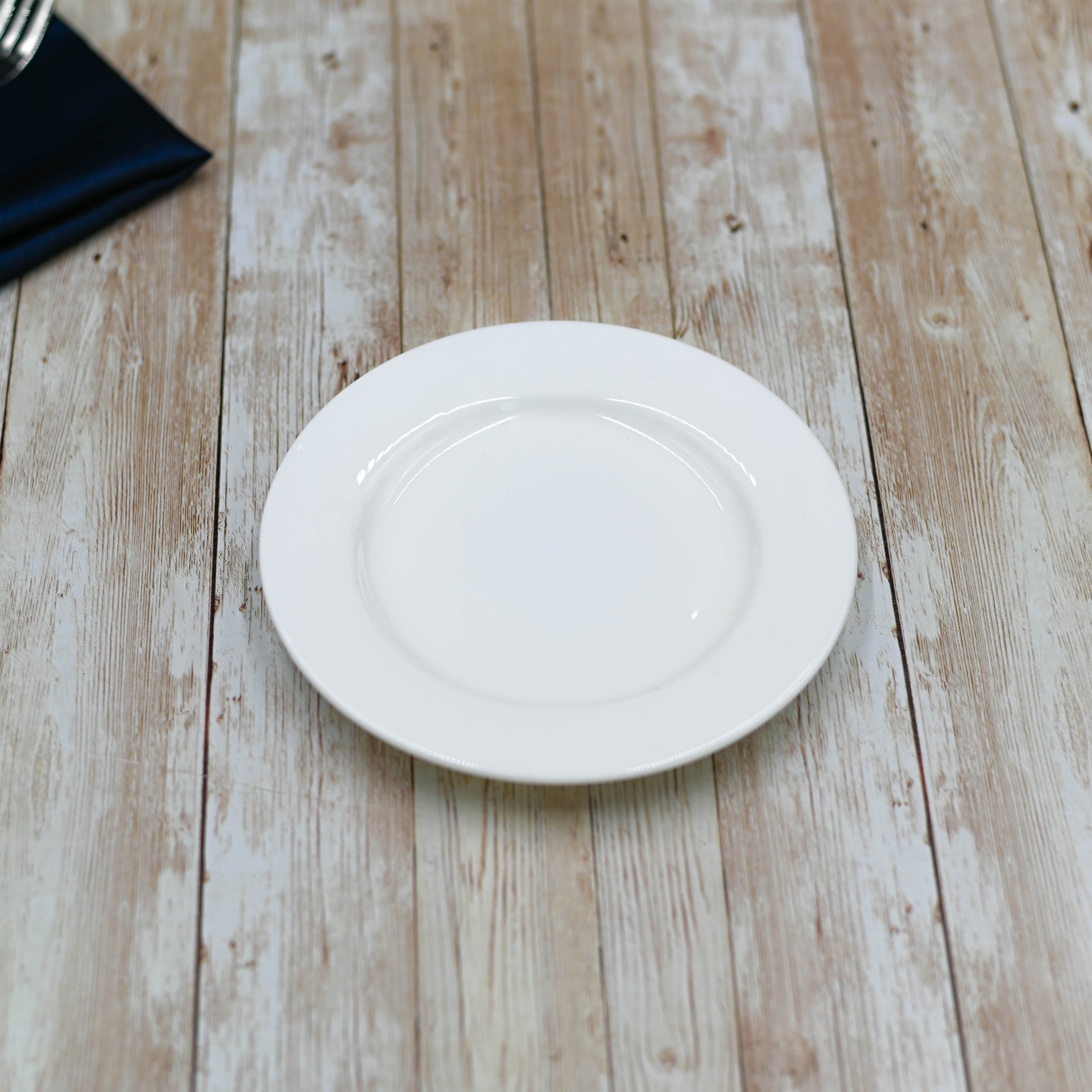 Set Of 12 Professional Rolled Rim White Bread Plate 6