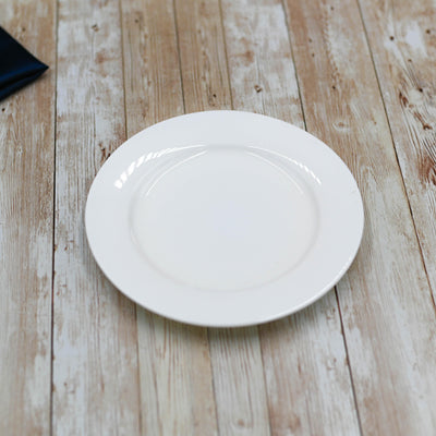 Set Of 6 Professional Rolled Rim White Dessert Plate 8