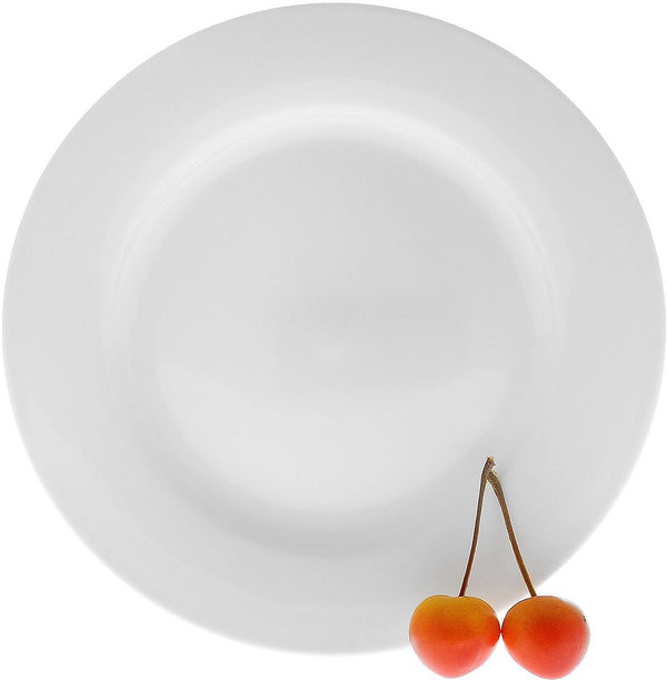 Professional Rolled Rim White Dessert Plate 8
