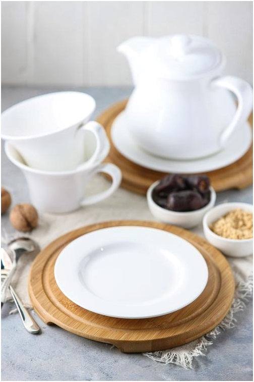 Professional Rolled Rim White Dessert Plate 7