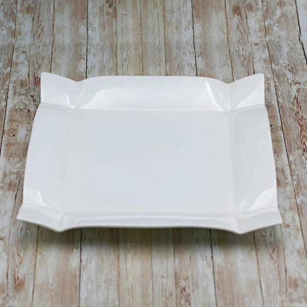 White Square Platter 14