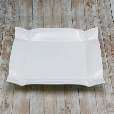 White Square Platter 14