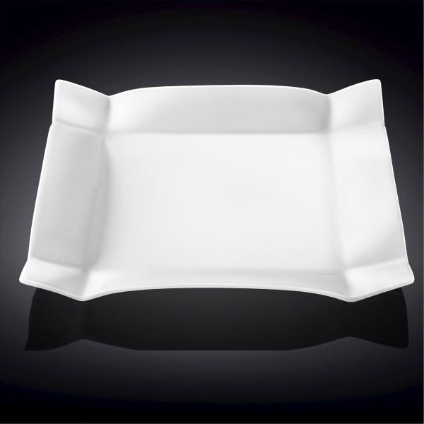 Set Of 3 White Square Platter 14