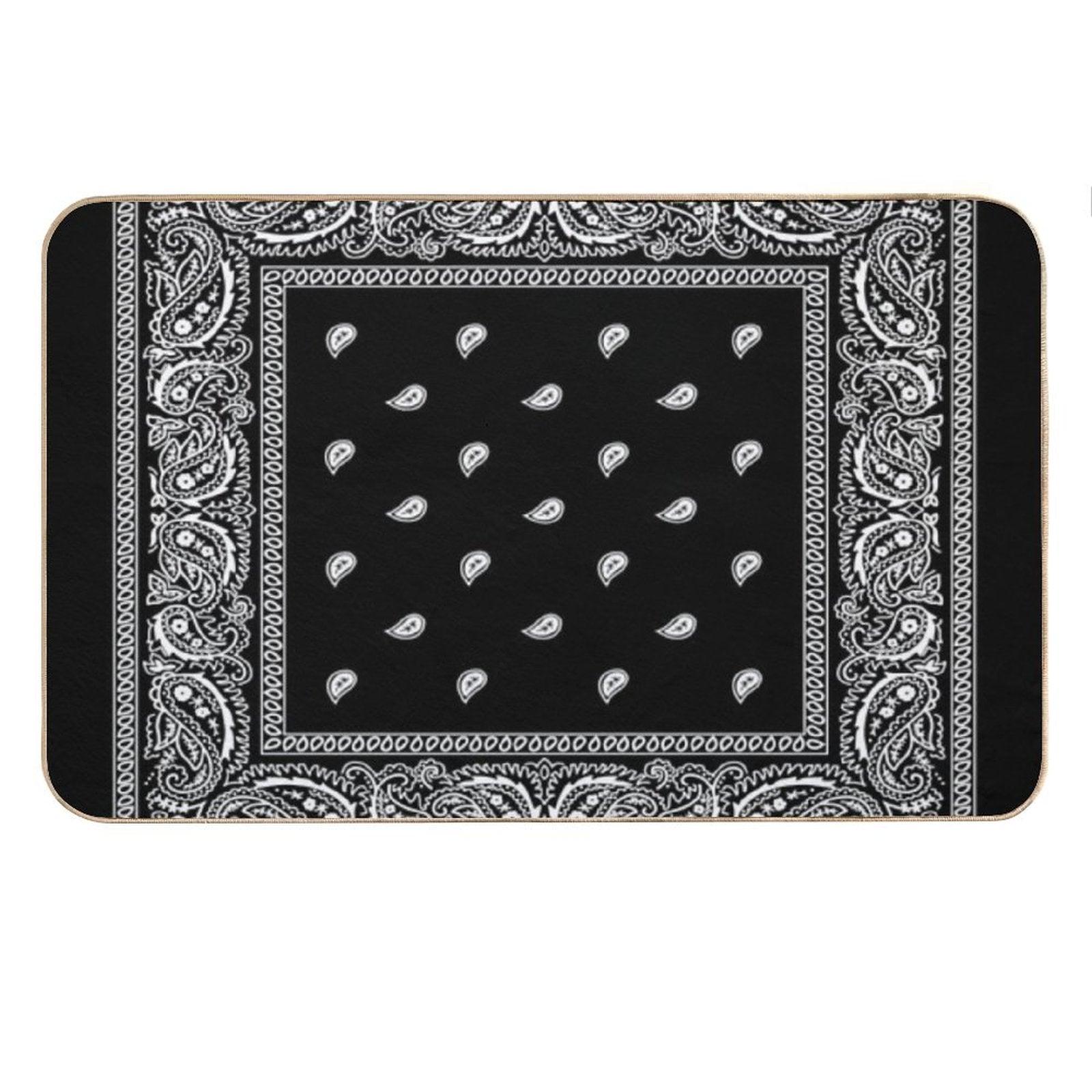 Bandana Black Bath Mat