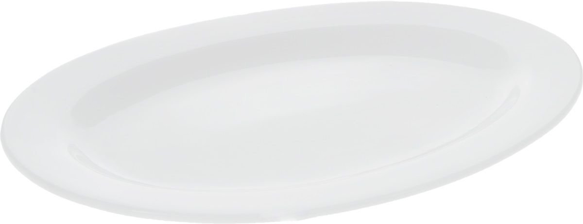 Set Of 3 Professional Rolled Rim White Oval Plate / Platter 12