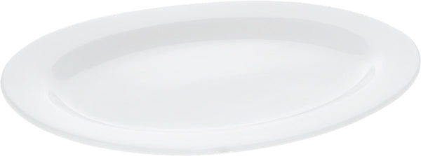 Professional Rolled Rim White Oval Plate / Platter 14