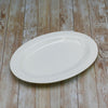 Professional Rolled Rim White Oval Plate / Platter 16