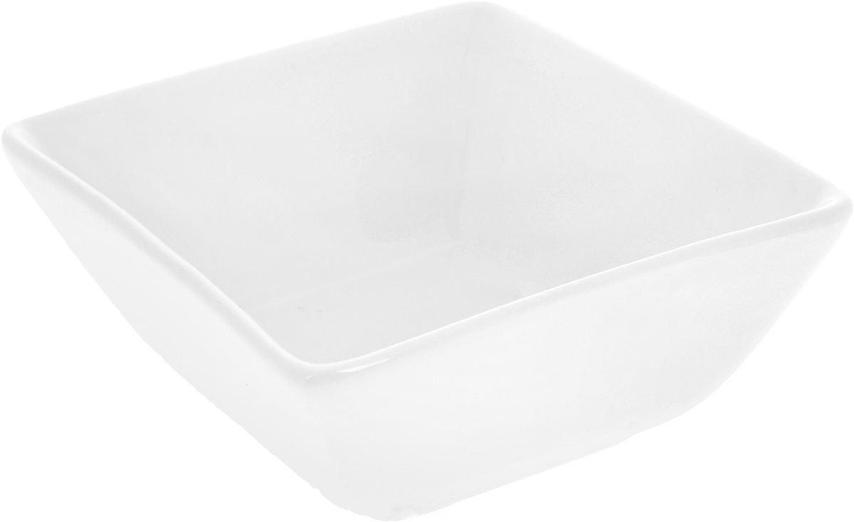 Set Of 6 White Square Snack / Sauce Dish 4.75