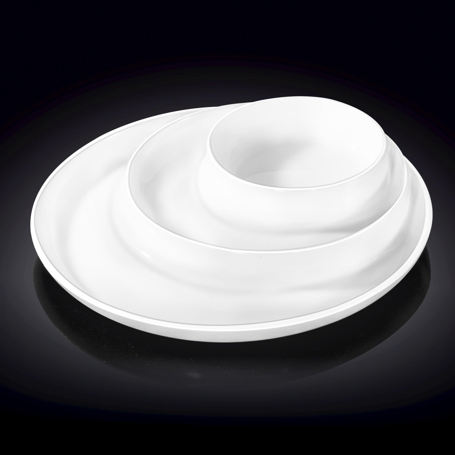 White Divided Dish 10