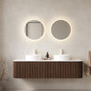 DINA 60" Bathroom Vanity with Sinks - Dark Walnut,White