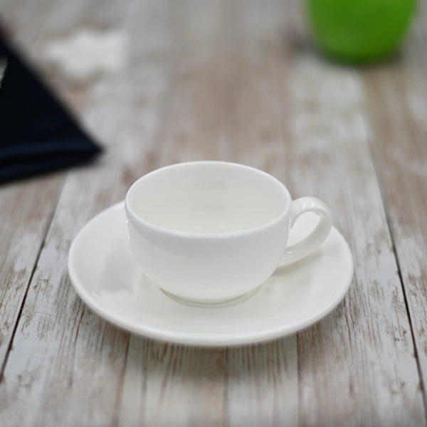 White 3 Oz | 100 Ml Coffee Cup & Saucer - Gifts for You 'n Me