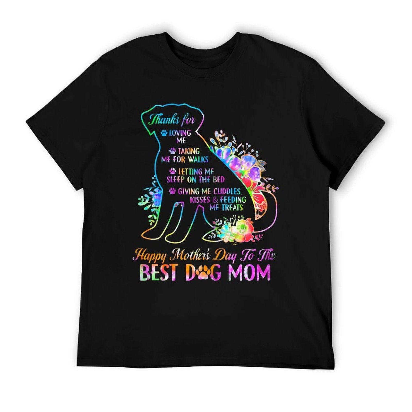 Happy Mother's Day Tie Dye To The Best Dog Mom Mothers Day T-Shirt