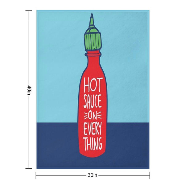 Hot Sauce on Everything Throw Blanket