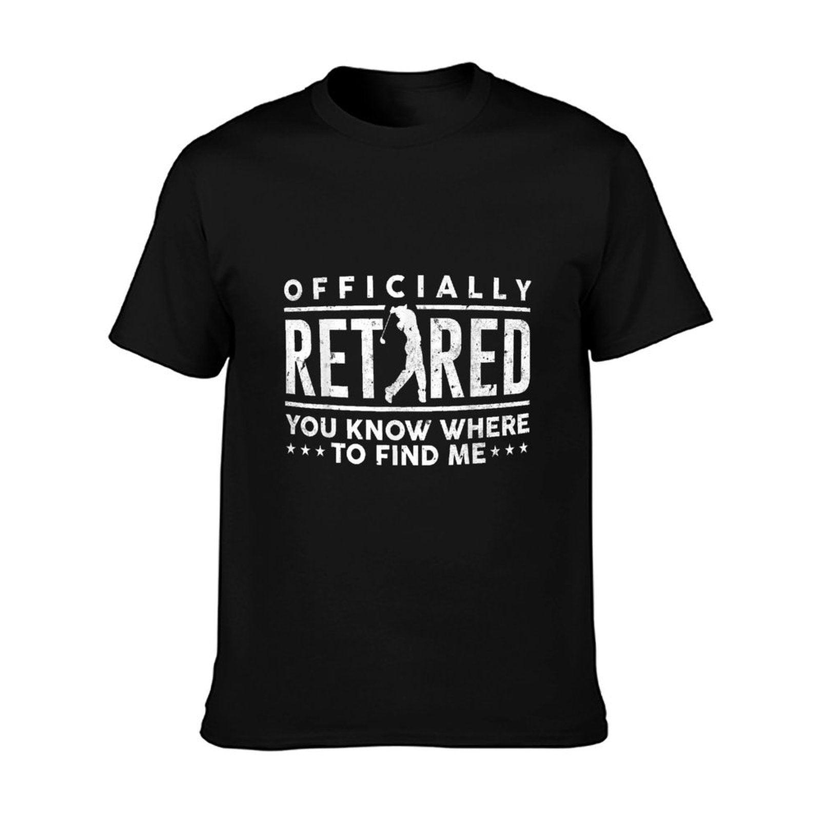 Officially Retired Gifts Golf Dad Golfing Retirement Golfer T-Shirt