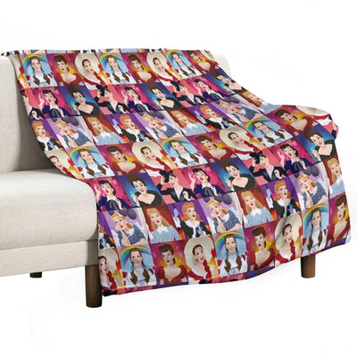 Faces of Judy Throw Blanket