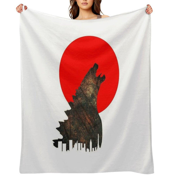 Gojira Japan Throw Blanket