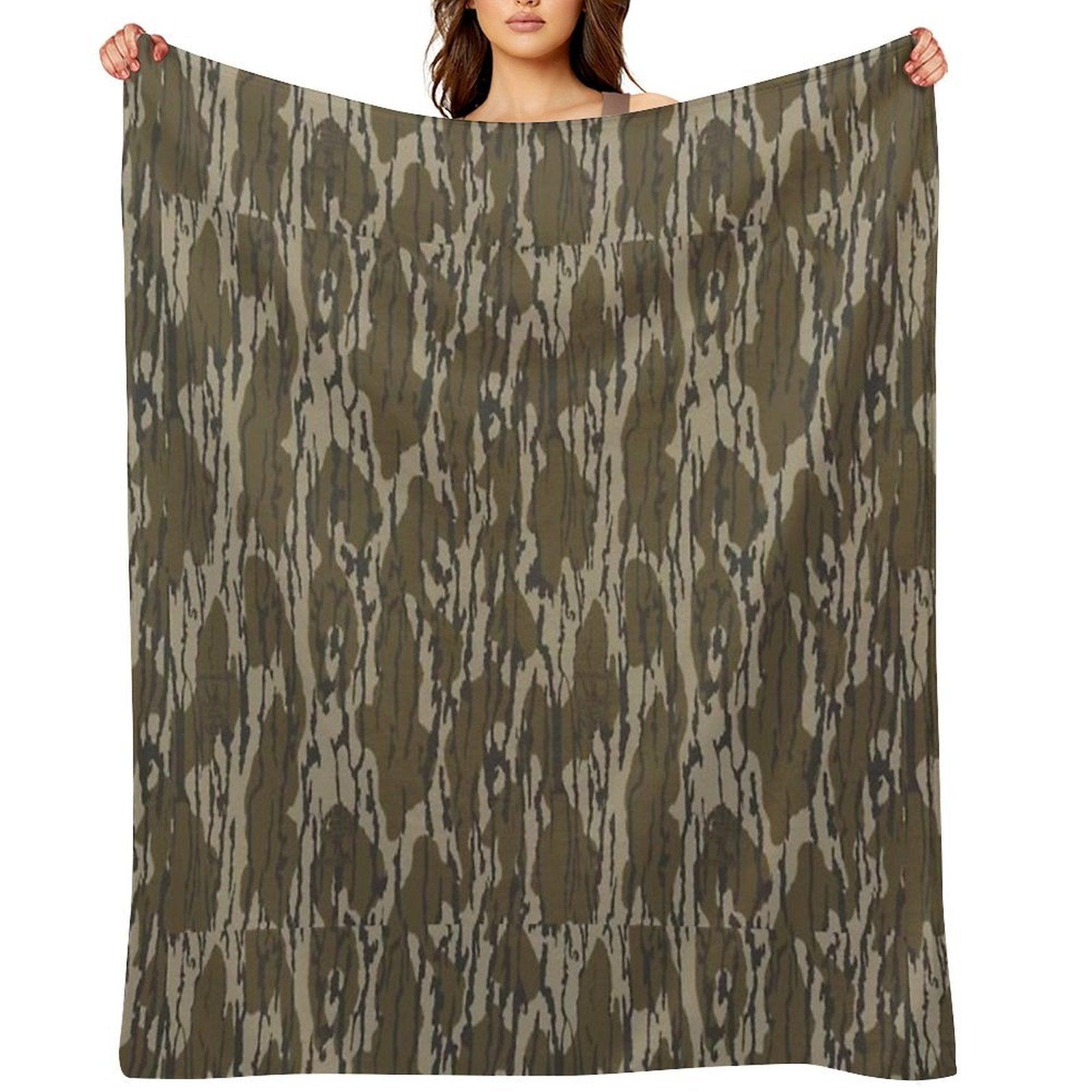 Everything Bottom Lands Camo Throw Blanket
