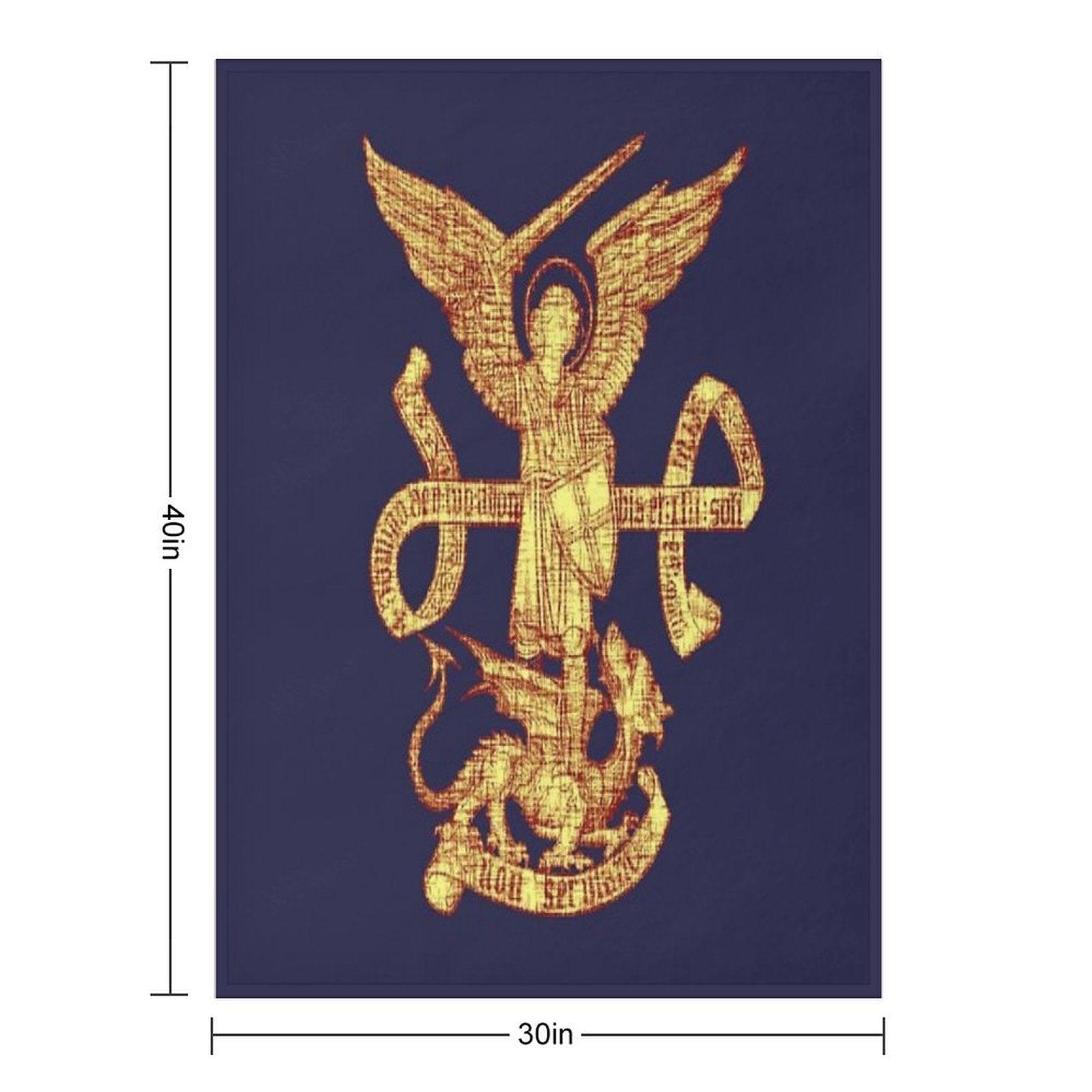 Saint St Michael Archangel, Catholic Archangel, Angel Defender Throw Blanket
