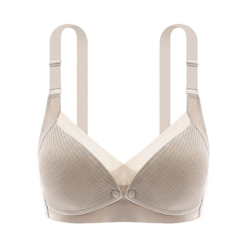 Nursing Underwear Maternity Underwear Front Open Buckle Thin Seamless Bra Cotton Lining Large Size Nursing Bra