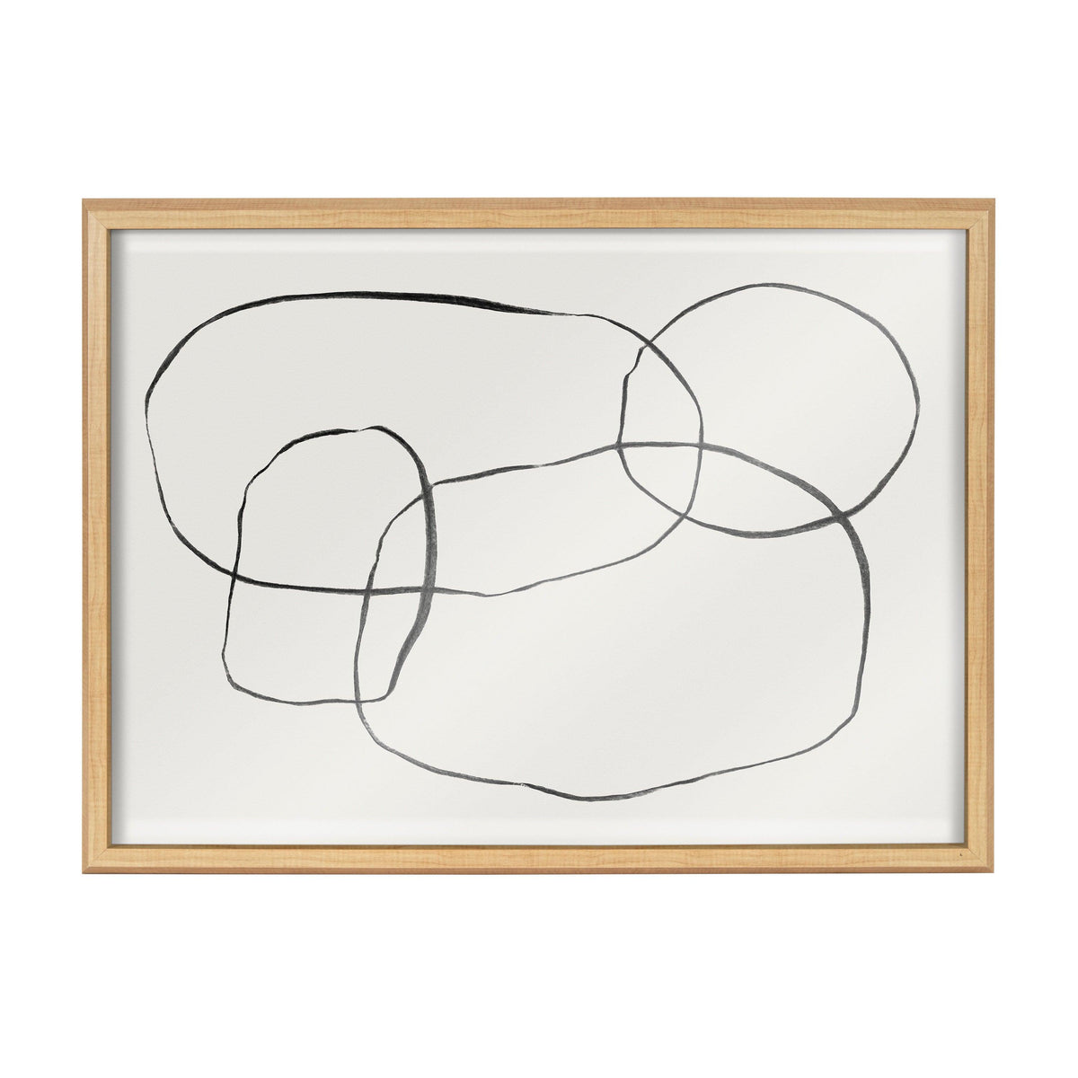 Blake 871 Modern Circles Framed Printed Glass by Teju Reval of SnazzyHues