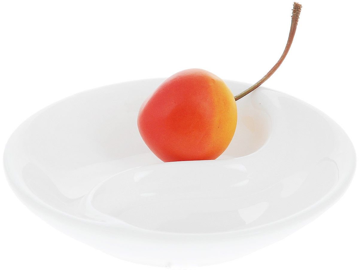 Round White Ying Yang Divided Soy Dish 3.5