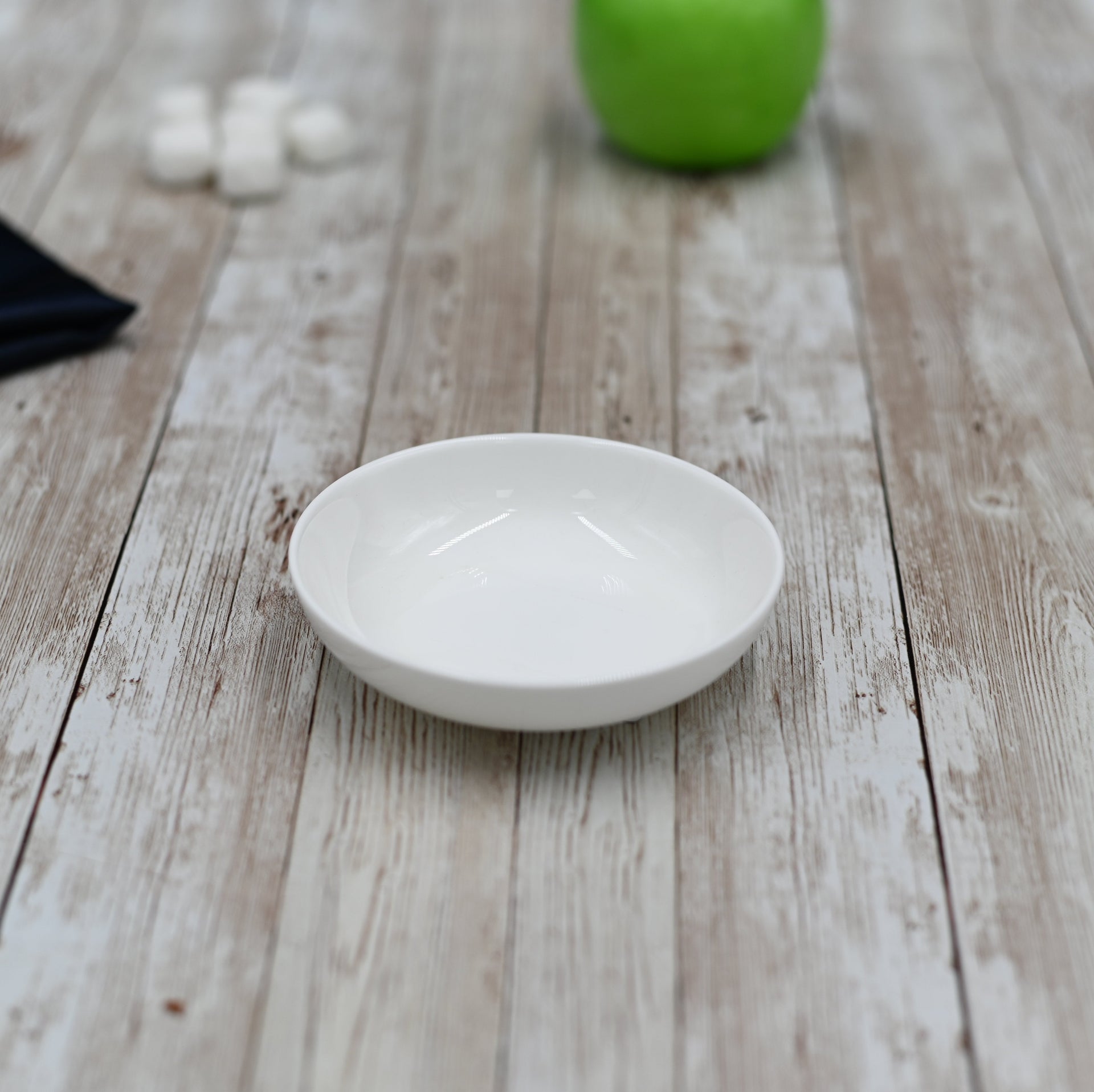 Round White Soy Dish 4