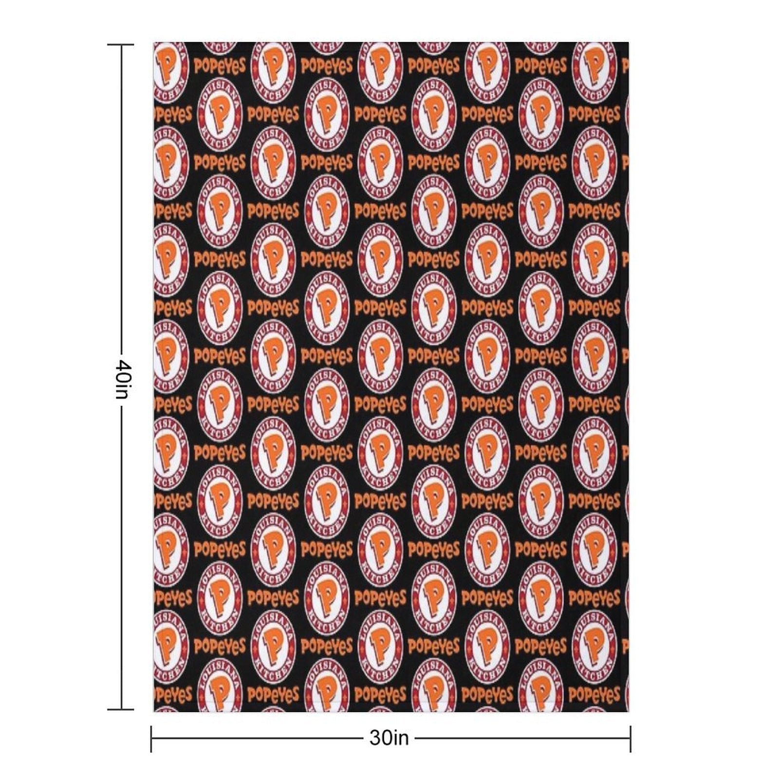 Louisiana Kitchen Popeyes Classic Logos Premium Throw Blanket