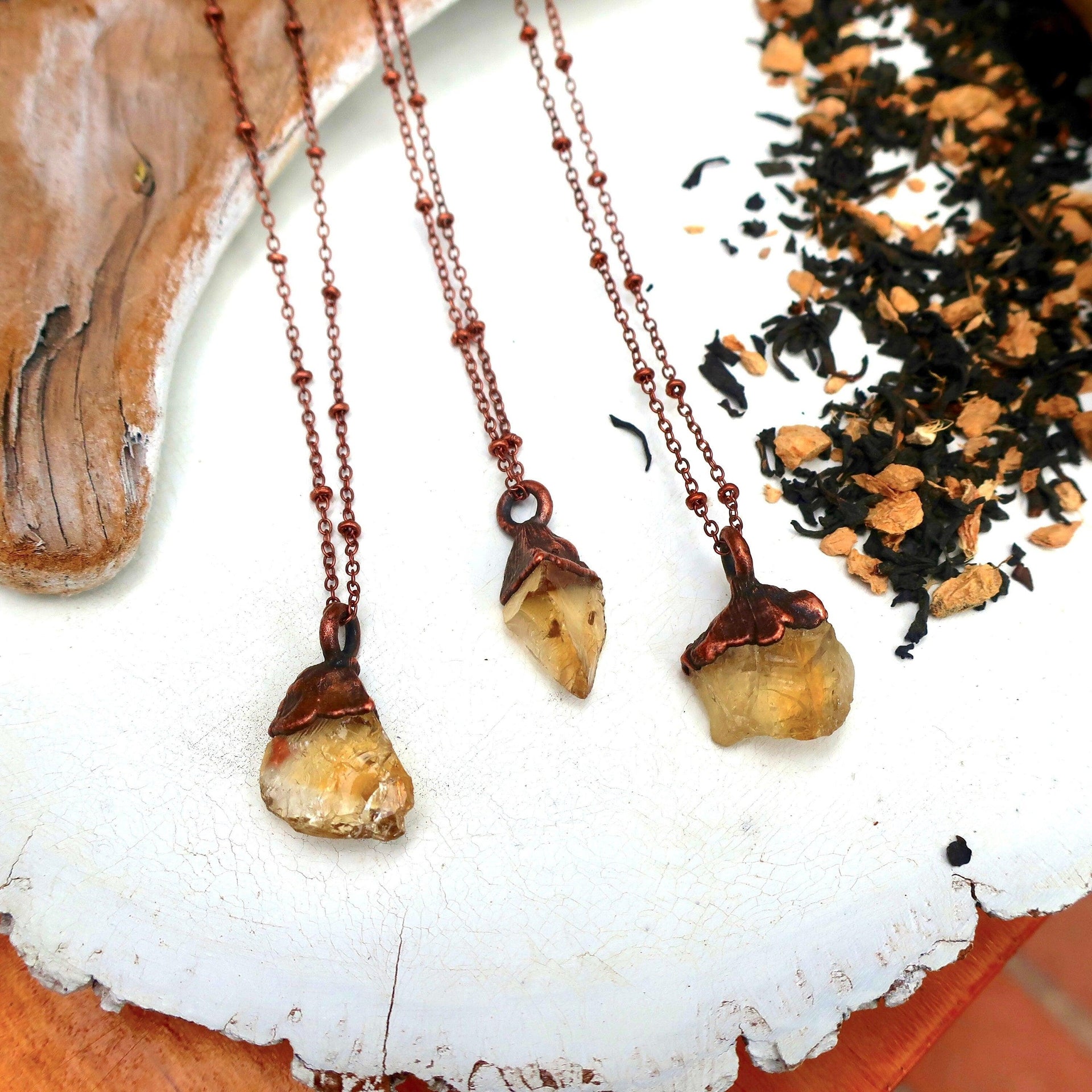 Copper Citrine Necklace - A Talisman of Abundant Joy | By Blackbird & Sage