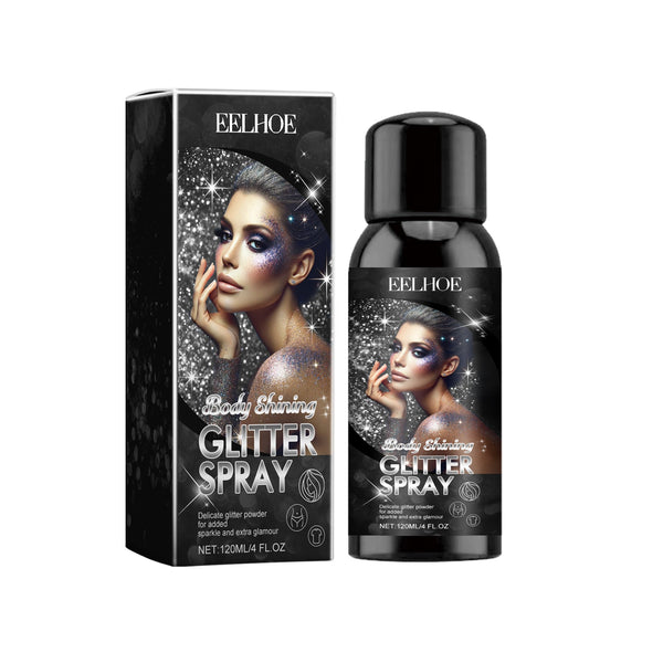 Stage Makeup Glitter Spray, Highlighter Spray Natural Stereo Long-Lasting Brightening Glitter